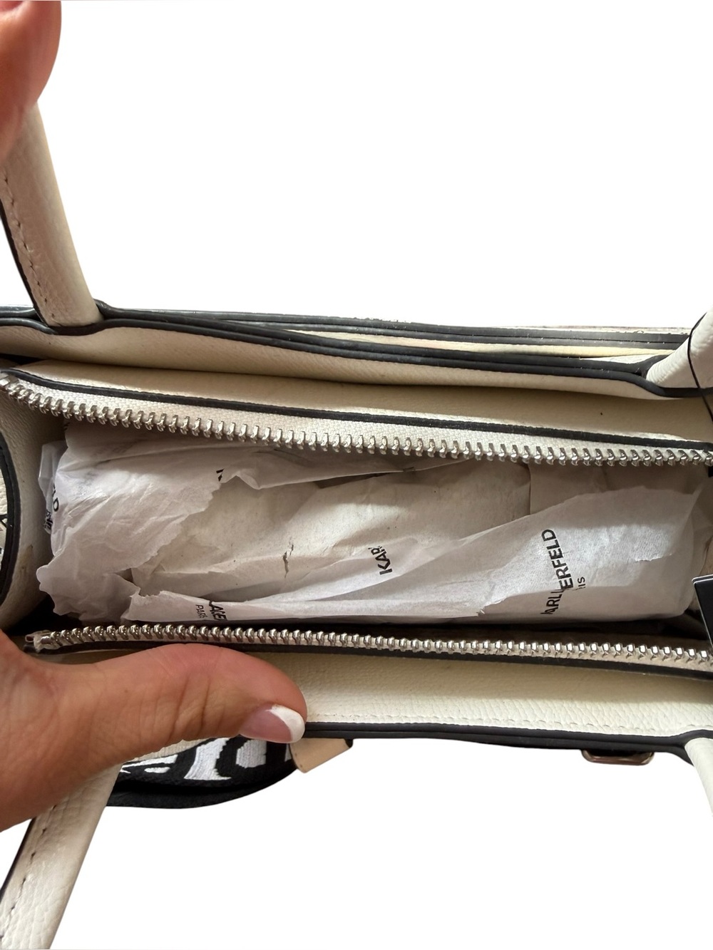 Karl Lagerfeld Paris Nouveau Novelty Satchel / Crossbody Bag - Picture 3 of 7